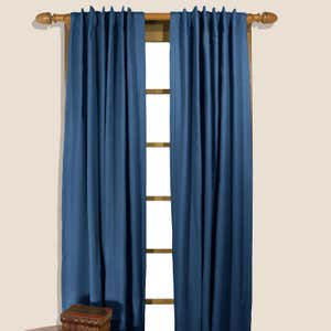 Homespun Rod-Pocket Insulated Curtain, 96"L
