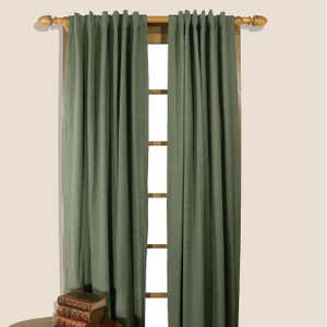 Energy-Efficient Homespun Double-Lined Rod-Pocket Curtains