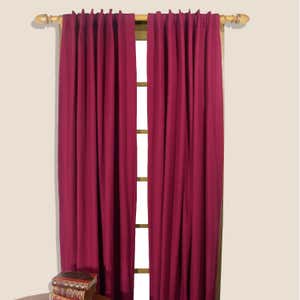 Homespun Rod-Pocket Insulated Curtain, 96"L