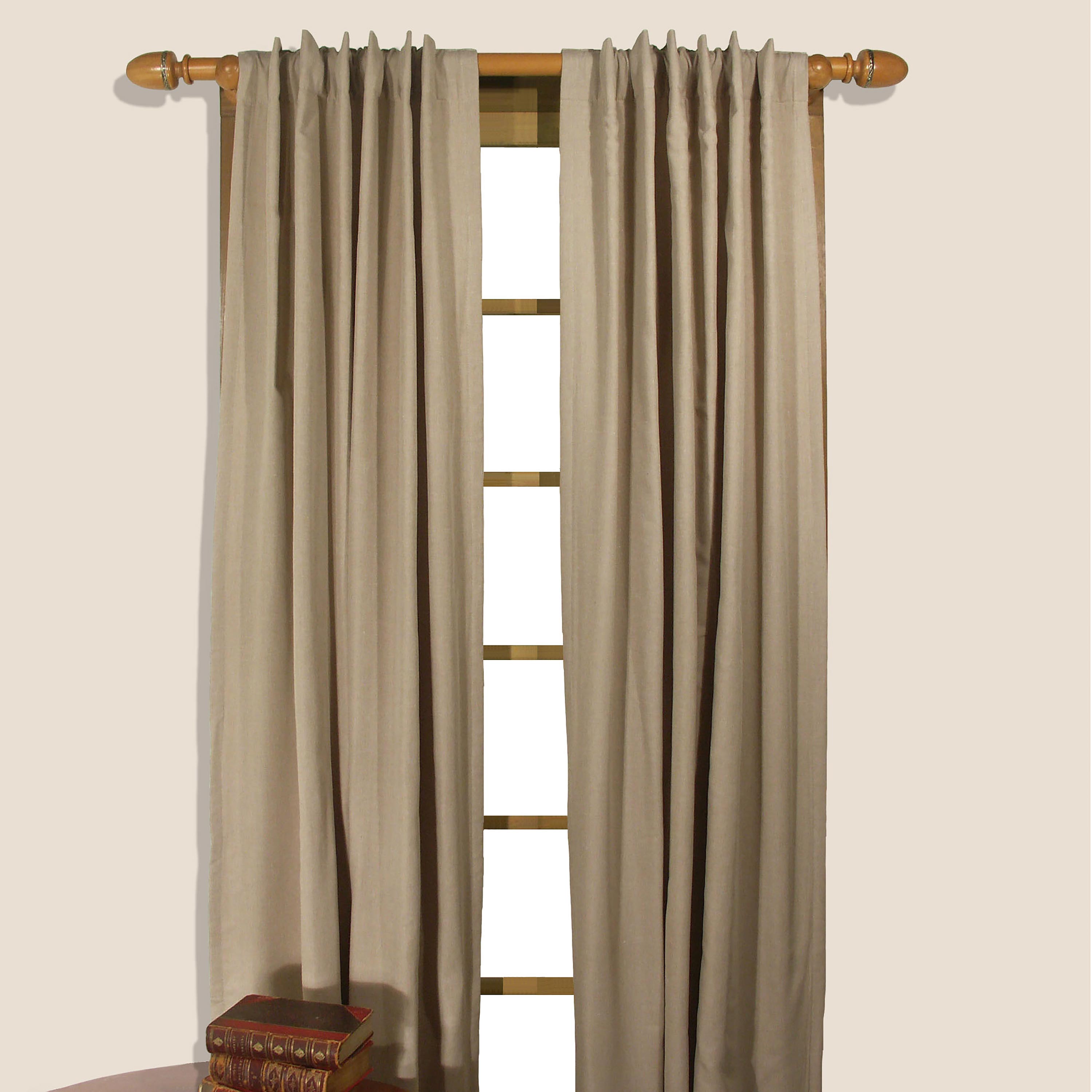 Homespun Rod-Pocket Insulated Curtain, 63"L