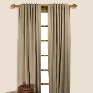 Homespun Rod-Pocket Insulated Curtain, 63"L