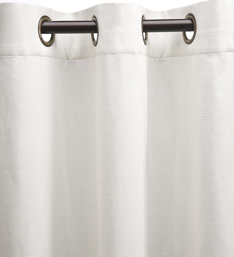 Homespun Grommet-Top Insulated Curtain, 84"L - Ivory