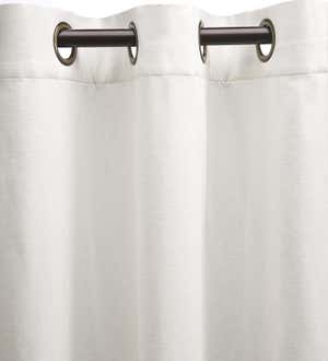 Homespun Grommet-Top Insulated Curtain, 84"L - Ivory