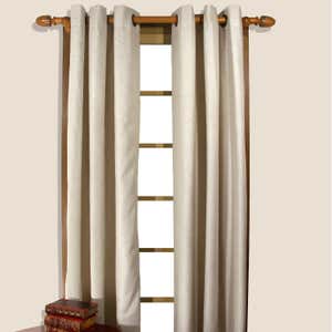 Homespun Grommet-Top Insulated Curtain, 96"L - Moss