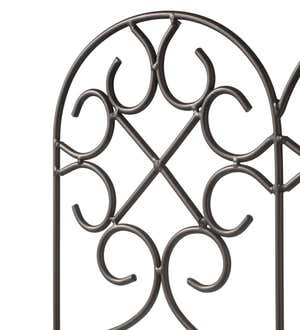 Classic Wrought Iron Garden Edging with Gunmetal Finish