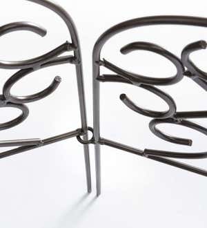 Classic Wrought Iron Garden Edging with Gunmetal Finish