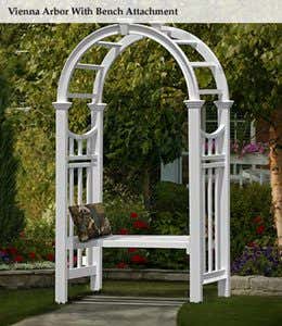 Vienna Vinyl Arched Garden Arbor