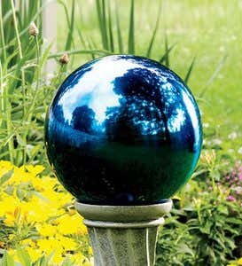 Stainless Steel Gazing Ball With Iron Ground Stake