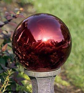 Stainless Steel Gazing Ball With Iron Ground Stake