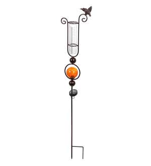 Solar Rain Gauge Garden Stake