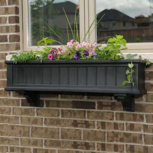 Lexington Self-Watering Window Boxes with Hanging Brackets
