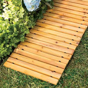 6' Portable Roll-Out Straight Hardwood Pathway