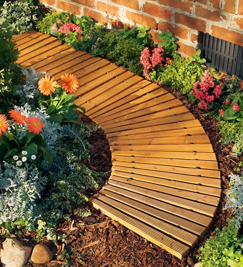 4'L Roll-Out Curved Hardwood Pathway