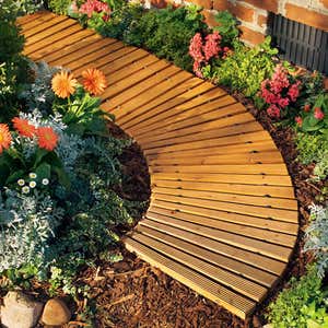 6'L Roll-Out Curved Hardwood Pathway