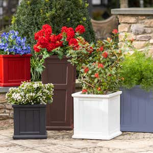 Faux Red and White Geranium Urn/Planter Filler