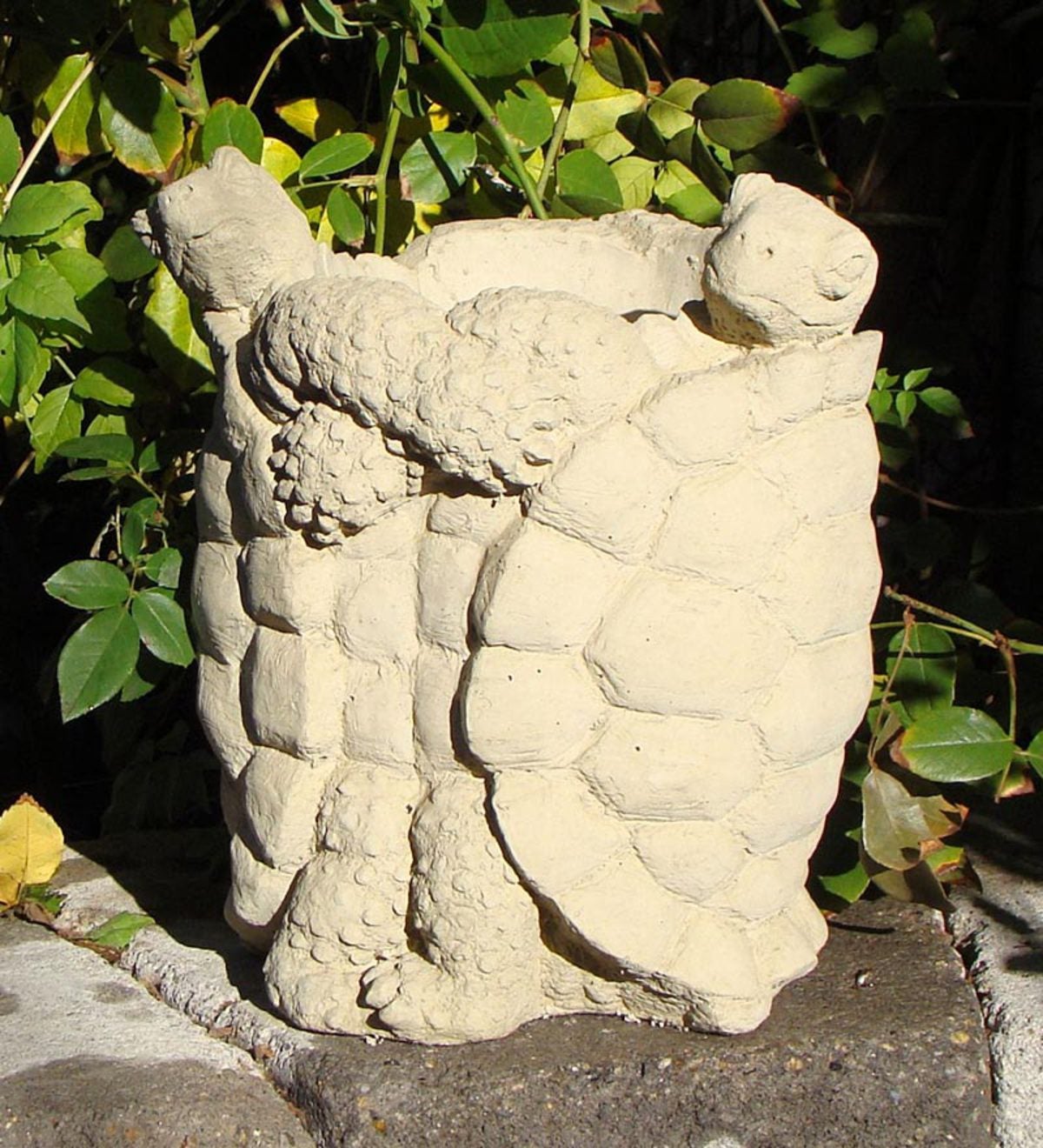 Made In USA Cast-Stone Turtle Vista Planter