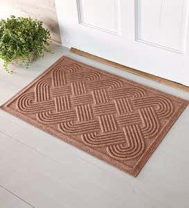 Quick-Drying Woven Knot Waterhog Doormat - Blue