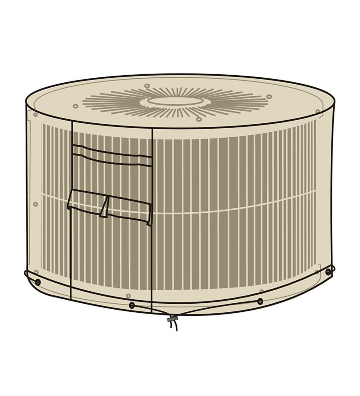 Deluxe Round AC Unit Cover