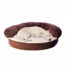 Large Plush Ortho Sleeper Bolstered Pet Bed - Caramel