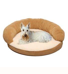 Large Plush Ortho Sleeper Bolstered Pet Bed - Caramel