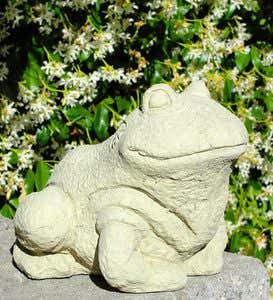 USA-Made Cast Stone Vintage Happy Frog - Classic