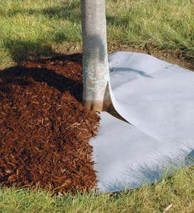 Mock Rock Block Edging Kit and Fabric Tree Ring Weed Barrier