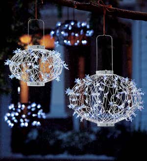 White Solar Star Lanterns