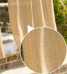 Indoor/Outdoor Raffia Weave Grommet Top Curtains