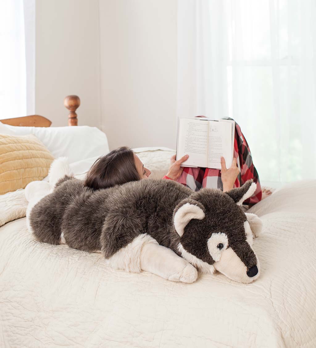 Siberian Husky Plush Cuddle Animal Body Pillow