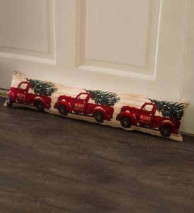Lighted Holiday Truck Draftstopper