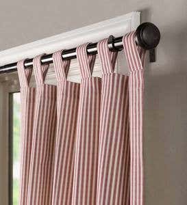 Thermalogic Insulated Ticking Stripe Tab Top Curtain Pair, 95"L