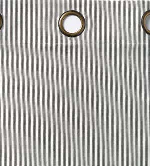 Thermalogic Insulated Ticking Stripe Grommet Top Curtain Pair, 72"L