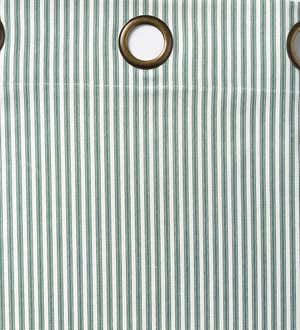 Thermalogic Insulated Ticking Stripe Grommet Top Curtain Pair, 84"L Double-Width