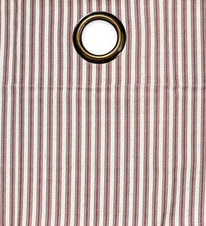 Thermalogic Insulated Ticking Stripe Grommet Top Curtain Pair, 63"L