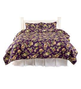 Delilah Floral Full/Queen Quilt Set with Two Standard Shams