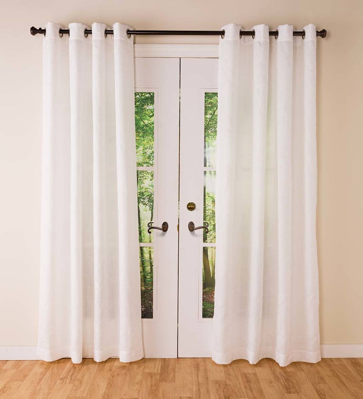 Easy Care Candlewick Grommet Top Curtain Panels