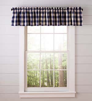 Buffalo Check Rod-Pocket Cotton Curtain Pairs