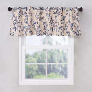 Botanical Toile Insulated Double-Lined Valance, 42"W x 14"L