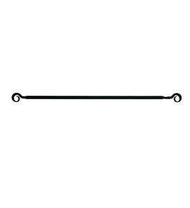 Adjustable Wrought Iron Curtain Rod with Brackets, 21"-35"