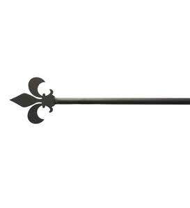 Adjustable Wrought Iron Curtain Rod with Brackets, 61"-112"