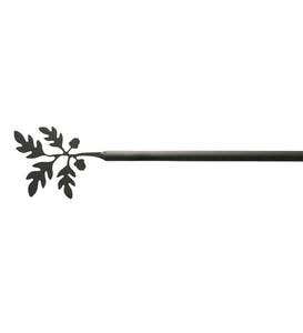 Adjustable Wrought Iron Curtain Rod with Brackets