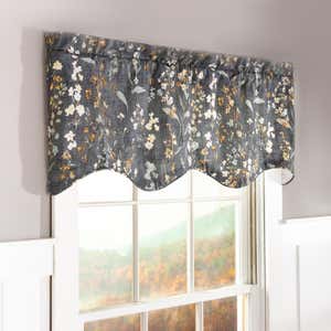 Rockport Floral Linen-Look Federal-Style Valance