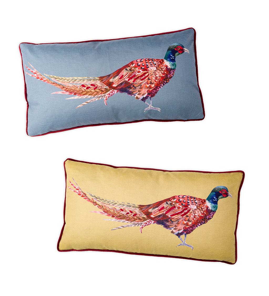 Colorful Pheasant Lumbar Throw Pillow