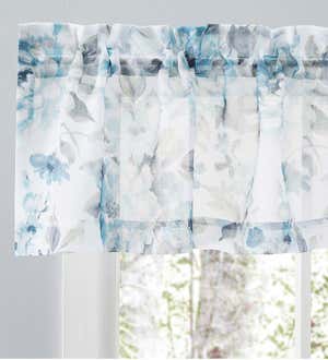 Whimsical Sheer Rod Pocket Valance, 54"W x 13"L