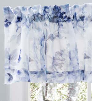 Whimsical Sheer Rod Pocket Valance, 54"W x 13"L