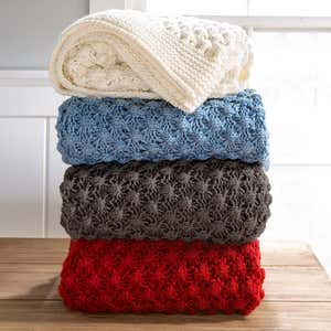 Lightweight Knitted Cozy Acrylic Throw