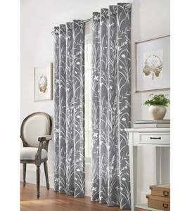 Buckingham Grommet Curtain Panel, 52"W x 95"L