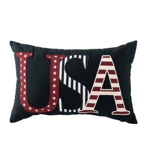 Indoor/Outdoor Patriotic Throw Pillows