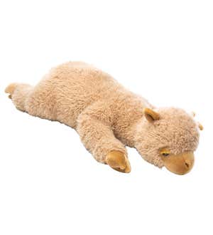 Allie Alpaca Plush Cuddle Animal Body Pillow