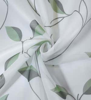 Two-Tone Leaf Outdoor Curtain Panel